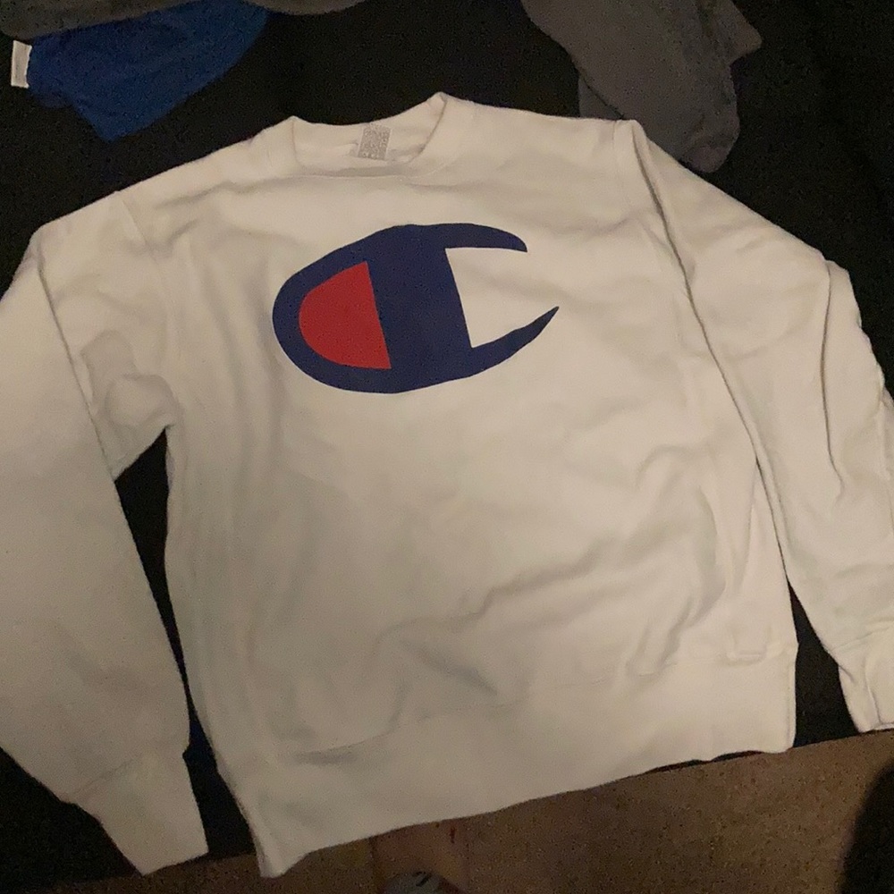 white champion sweater